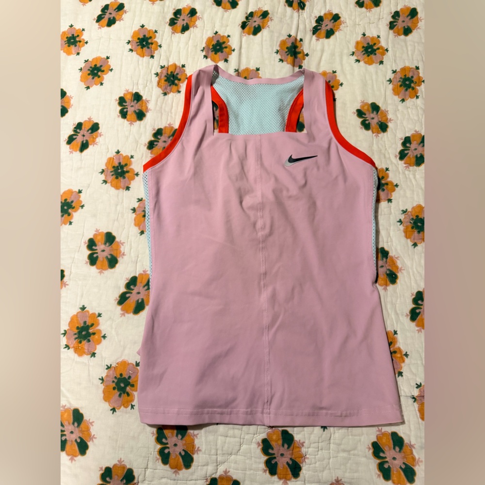 Nike Pink and Light Blue Dri-FIT Top